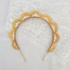 Couronne de mariée Or et perles nacrée. Type mariage andalou ou oriental