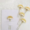 Ensemble de pics à chignon de cérémonie or et perles nacrées