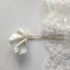 Accessoire coiffure de mariée. Drapé de porcelaine. Accessoire mariage civil