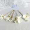 Parure bijou et accessoires cheveux mariage luxe blanc et or
